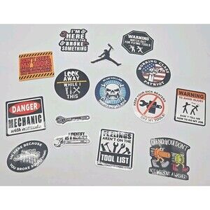 Mechanic Work Tools Satire Stickers Funny Dirty Humor Wrong Hilarious Explicit